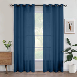 Par Cortinas transparentes Sahara de 2 piezas con ojales – 280 x 213 cm