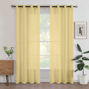 Par Cortinas transparentes Sahara de 2 piezas con ojales – 280 x 213 cm