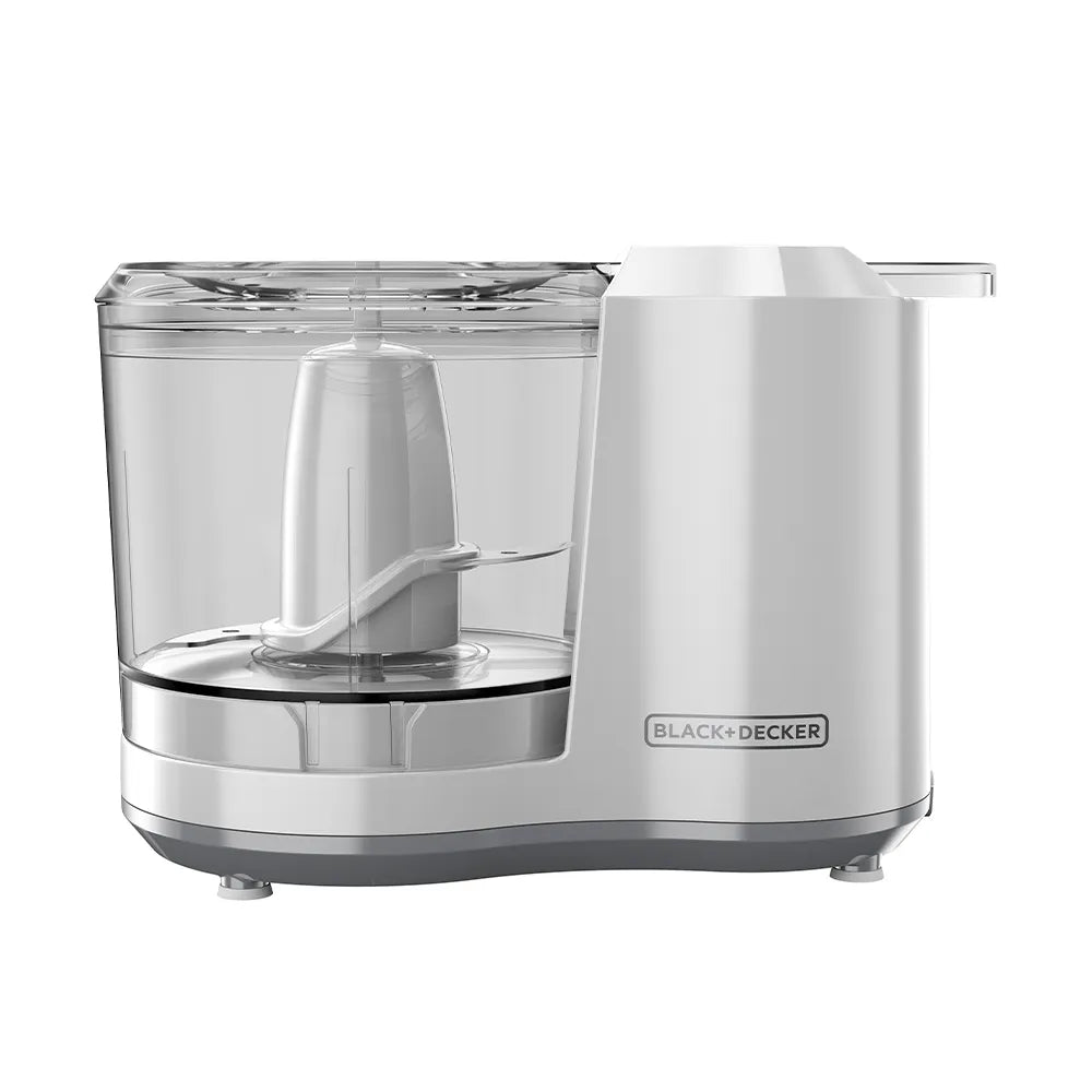 Picador de Alimentos BLACK+DECKER HC150W 1.5 Tazas – 70W, Cuchilla de Acero Inoxidable, Blanco