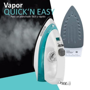 Plancha de Vapor Black+Decker IRBD100 – Suela Antiadherente, Vapor Variable, 1100W