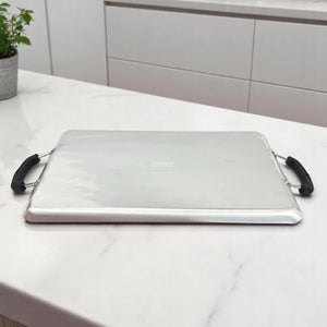 Plancha Antiadherente Marmolizada de Aluminio 48x30 cm Alsasa - ambientado en el hogar