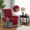 Protector Reversible para Sillón Reclinable con Bolsillos – 165 x 200 cm ATHENAS - 1 Pieza - Vino/Moka