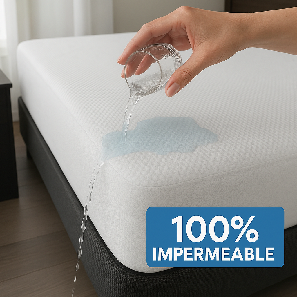 Protector de Colchón Impermeable de Fibra de Bambú Diseño 3D