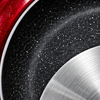Juego de Sartenes SANKEY 4 Piezas 16-20-26 cm Antiadherentes Marble Coating - Rojo Granito