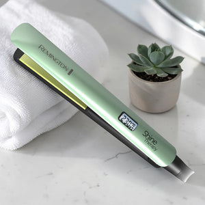 Plancha Remington Shine Therapy Profesional 230 °C con Aceite de Aguacate y Macadamia