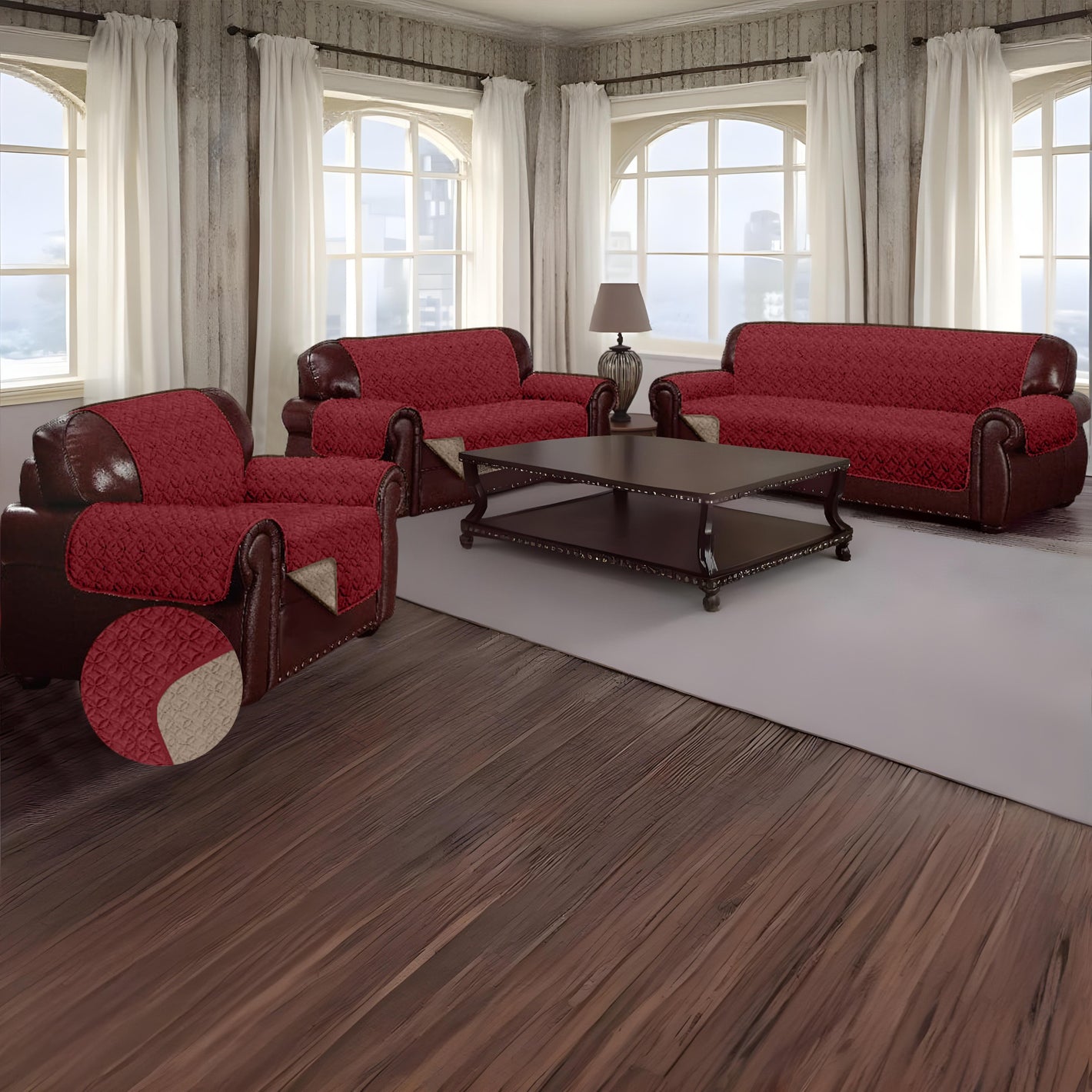 Set Protector de Muebles Reversible con Aletas 3+2+1 | Ambienta Home Decor