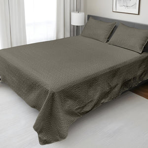 Juego de Cubrecama Sólido Reversible 3 Piezas