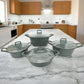 Set de Ollas Epicure Granito 8 Piezas con Tapas - 4 Colores