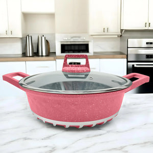 Set de Ollas Epicure Granito 8 Piezas con Tapas - 4 Colores