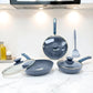 Juego de Sartenes Antiadherentes de Mármol 7 Piezas – Epicure Milan