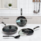 Set de Sartenes Antiadherentes con Tapadera de Vidrio | 7 Piezas Alsasa Línea Premium (20, 24, 30 cm)
