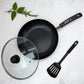 Set de Sartenes Antiadherentes con Tapadera de Vidrio | 7 Piezas Alsasa Línea Premium (20, 24, 30 cm)