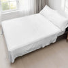 Set de Sábanas Sólidas 1800 Hilos de Fibra de Bambú 3/4 Piezas - Blanco
