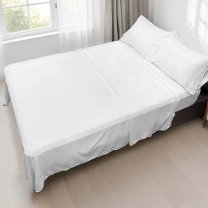 Set de Sábanas Sólidas 1800 Hilos de Fibra de Bambú 3/4 Piezas