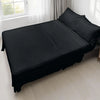 Set de Sábanas Sólidas 1800 Hilos de Fibra de Bambú 3/4 Piezas - Negro
