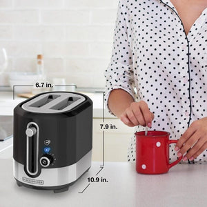 Tostador de Pan Black+Decker 2 Rebanadas TR2200SBD – 850W
