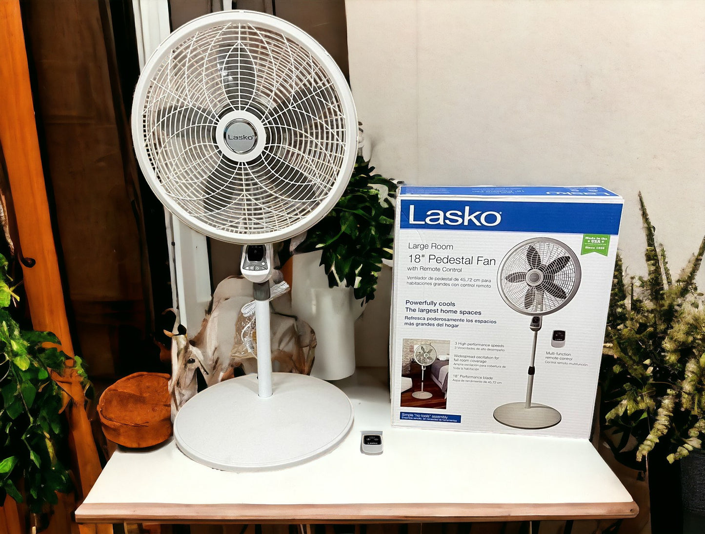 Ventilador de Pedestal con Control Lasko 18'' Pulgadas