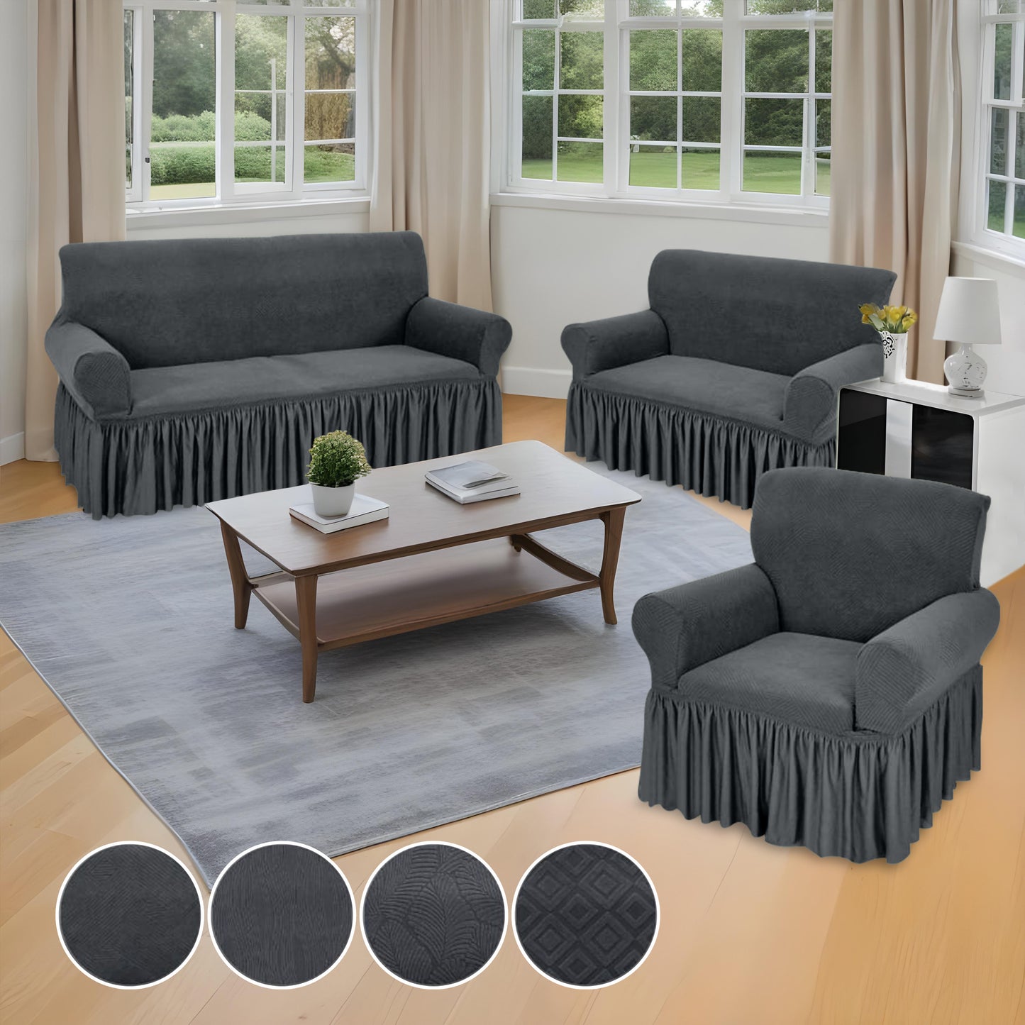 Juego de Forro para Muebles 3+2+1 con Revuelo BELIZE Collection