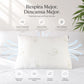 Almohada de bambú Pacific Home blanca con gráfica de flujo de aire, control de humedad, frescura y tejido transpirable.