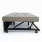 Sofá cama SFB-6096 beige de Ambienta Home Decor en modo cama abierto, vista lateral con estructura metálica y sistema abatible visible, fondo blanco.