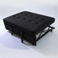 Sofá cama SFB-6097 negro en vista superior (desde arriba), modo cama extendido con brazos laterales; área aprox. 118 x 178 cm.