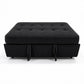 Sofá cama SFB-6097 color negro de Ambienta Home Decor en modo cama cerrado, vista frontal sobre fondo blanco, tapizado acolchado.