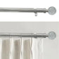 Galería para Cortina Extensible Dorada o Plata con Terminal de Cristal – Mediana (122 a 218 cm) – Incluye Soportes