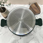 Base de inducción de cacerola Berlinger Haus BH-8207NN Matte Green de 28 cm, fabricada en aluminio forjado con disco difusor de calor en acero inoxidable y compatibilidad para cocinas de inducción.