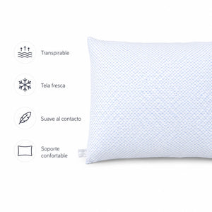 Almohada refrescante Pacific Home con beneficios de tela transpirable, fresca, suave al contacto y soporte confortable.