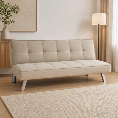 Sofá Cama Reclinable Convertible 175 cm con Tapizado Acolchado