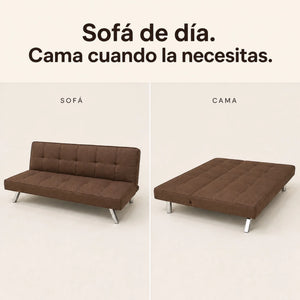 Sofá Cama Reclinable Convertible 175 cm con Tapizado Acolchado - Beneli Home