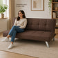 Sofá Cama Reclinable Convertible 175 cm con Tapizado Acolchado - Beneli Home