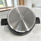 Detalle de la base magnética compatible con inducción de la olla Berlinger Haus BH-8140NN con disco de acero inoxidable.