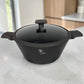 Cacerola Berlinger Haus BH-8140NN de 24 cm con tapa de vidrio templado, asas ergonómicas soft-touch y acabado antracita.