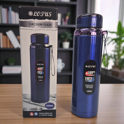 Botella Térmica LOTUS 1000ml – Acero Inoxidable | Fría o Caliente por Más Tiempo