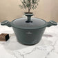 Cacerola Berlinger Haus Matte Green color verde mate con tapa de vidrio templado, asas ergonómicas y pomo soft touch.