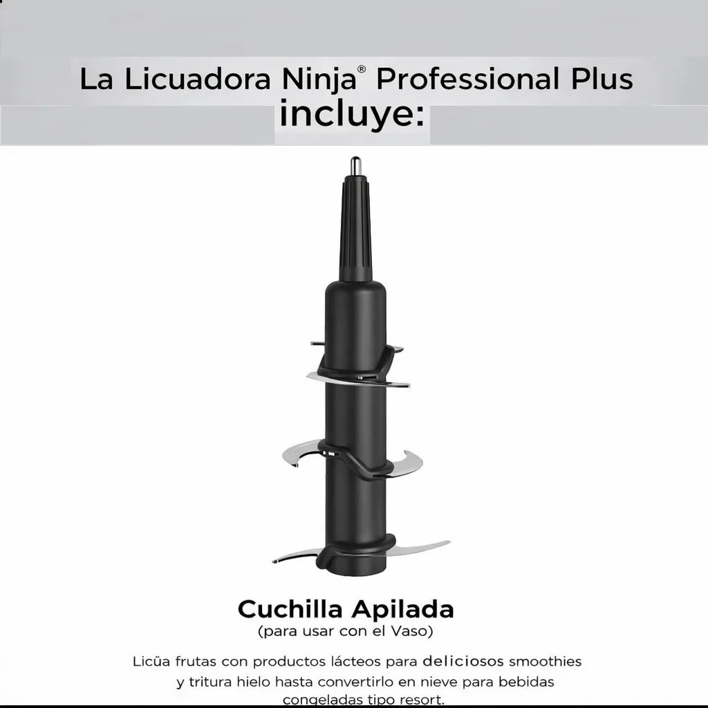 Cuchilla apilada de la licuadora Ninja Professional Plus BN701 para usar con el vaso, diseñada para licuar frutas y triturar hielo.