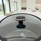Detalle del pomo de la tapa de vidrio Berlinger Haus BH-8362 Black Rose Collection en color negro con borde rose gold.