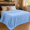 Frazada Afelpada Nube 190 x 190 cm | Súper Suave para Cama - Celeste suave
