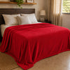 Frazada Afelpada Nube 190 x 190 cm | Súper Suave para Cama - Rojo