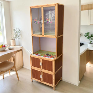 gabinete-cocina-lhc-rac12-2-vista-lateral-izquierda-vitrina-floral-madera-cafe-ambienta-home-decor