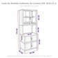 Guía de medidas del gabinete de cocina LHC-RAC12-2 de Ambienta Home Decor con dimensiones de 175 cm de alto, 64 cm de ancho, 44 cm de profundidad, vitrina superior de 60 cm, espacio central de 45 cm y módulo inferior de 70 cm.
