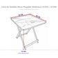 Guía de medidas de mesa plegable multiusos Ambienta Home Decor con superficie de 60x60 cm y altura de 72 cm, aplicable a los modelos 41345 y 41346.