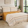 Set de Cubrecama Reversible 3/4 Piezas con Sábana Ajustable y Fundas – 8 Diseños B - Boho Terracota