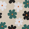 Set de Cubrecama Reversible 3/4 Piezas con Sábana Ajustable y Fundas – 8 Diseños B - Flores Retro Verde Negro
