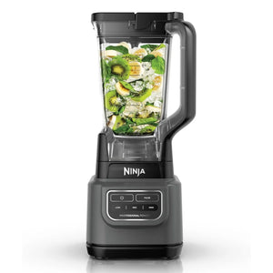Licuadora Ninja Classic BE200LAA gris, vista frontal, jarra 2.1 L con hielo y frutas, 1000 W y cuchillas Total Crushing para batidos y smoothies