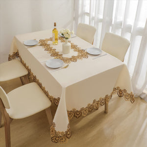 Mantel Rectangular Bordado 6 Sillas Casaisla - ambientado en el hogar