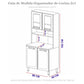 Organizador de Cocina 2x1 Bertolini Blanco con Tablero Negro 80x50x192 cm