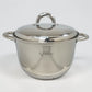 Olla grande de 5 litros Epicure by Joseph Marcus en acero inoxidable con tapa metálica y asas laterales sobre fondo blanco.