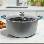 Olla Sankey de 40 cm modelo W-4070 con tapa de vidrio , ideal para cocinas moderna